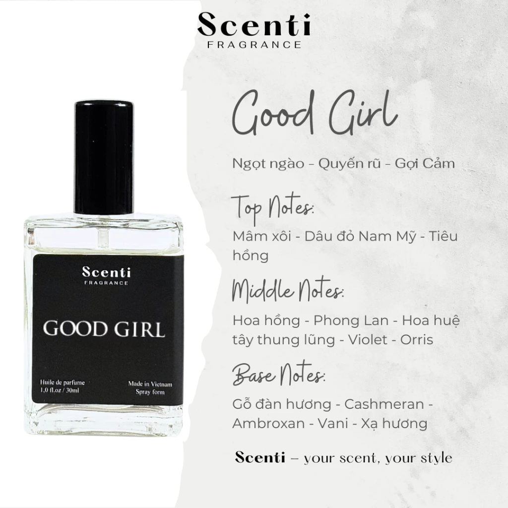 Nước Hoa Nữ Scenti Ngọt Ngào,Thu Hút, Trưởng Thành, Gợi Cảm - Dạng Xịt 30ml - Ảnh 2