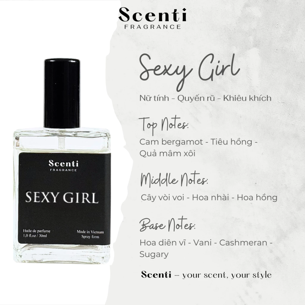 Nước Hoa Nữ Scenti Ngọt Ngào,Thu Hút, Trưởng Thành, Gợi Cảm - Dạng Xịt 30ml - Ảnh 4
