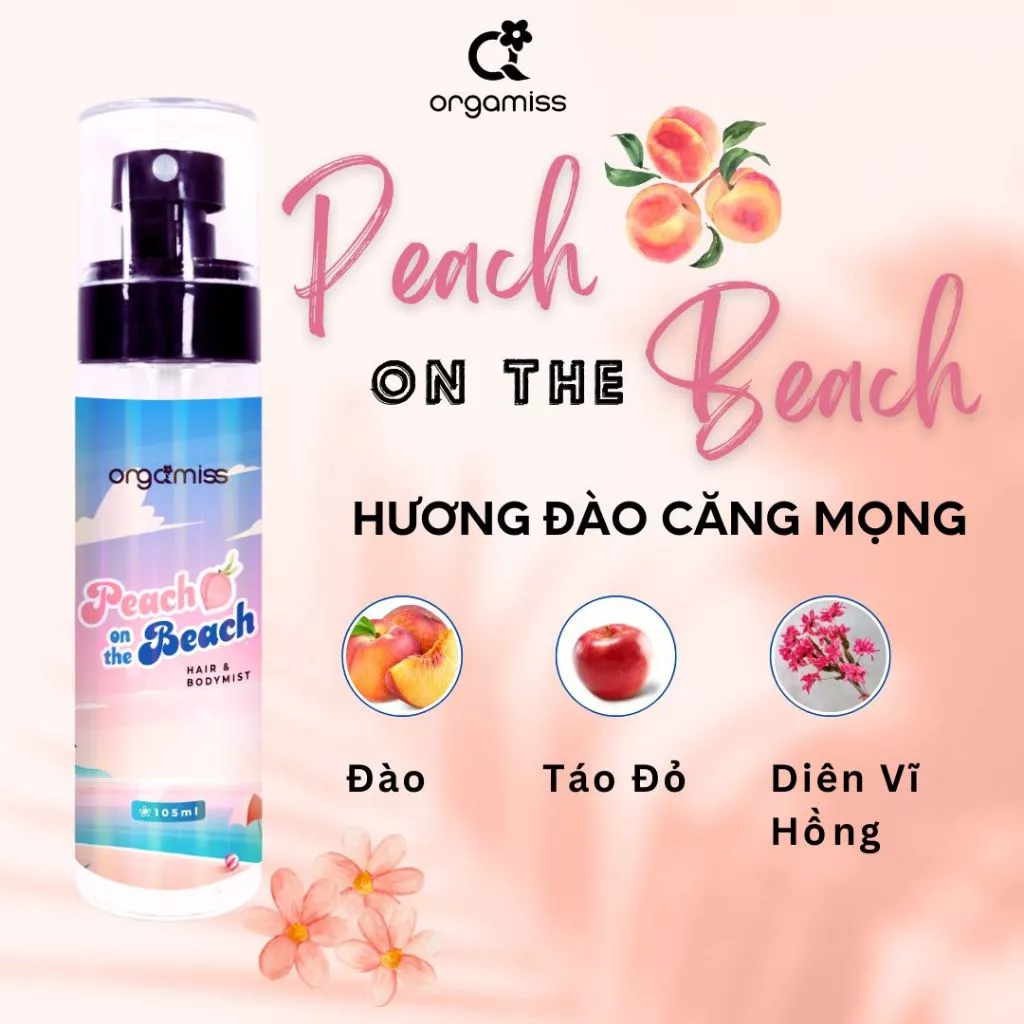 Body Mist Nước Hoa Nam Nữ Hoa Quả Sơn ORGAMISS Hương Hoa Quả Tươi Mát Khử Mùi Body Unisex - Dạng Xịt 105ml - Ảnh 5
