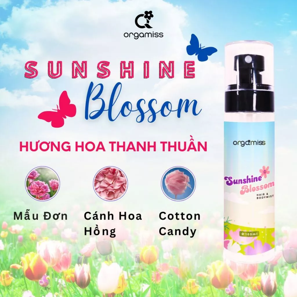 Body Mist Nước Hoa Nam Nữ Hoa Quả Sơn ORGAMISS Hương Hoa Quả Tươi Mát Khử Mùi Body Unisex - Dạng Xịt 105ml - Ảnh 7