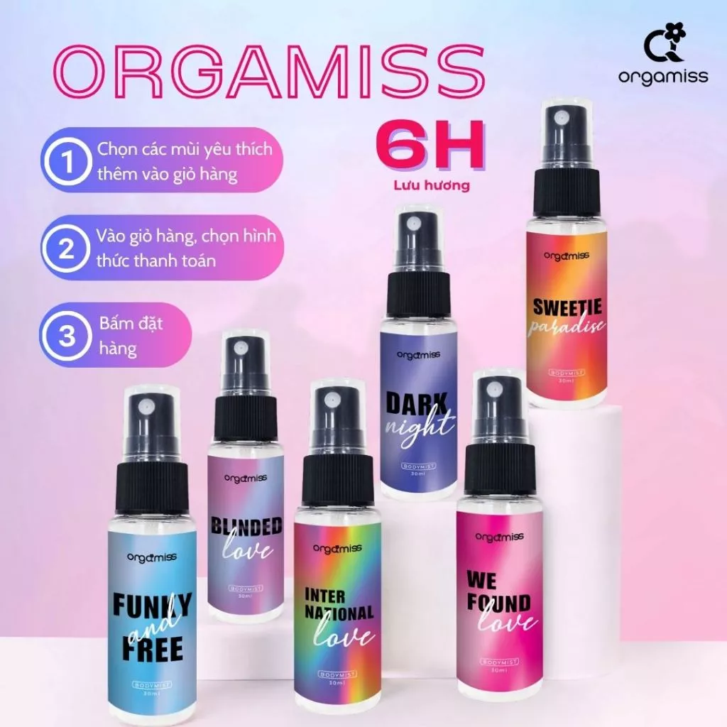 Body Mist Nước Hoa Hữu Cơ Khử Mùi Nam Nữ ORGAMISS - Chai Xịt 105ML - Ảnh 2